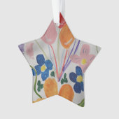 Bloemen en ballonnen Acryl Ornament (voorkant)