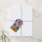 Bloemen en ballonnen CadeauLabel (Met Touw)