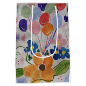 Bloemen en ballonnen medium cadeauzakje (Achterkant)