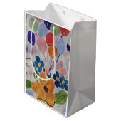 Bloemen en ballonnen medium cadeauzakje (Achterkant Gekanteld)
