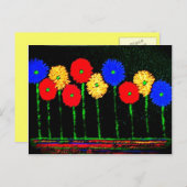 Bloemen en ballonnen redden het date Briefkaart (Voorkant / Achterkant)