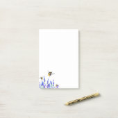 Bloemen en Bee Post het Notities Post-it® Notes (Op bureau)