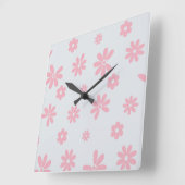 Bloemen en benzine 12 vierkante klok (Hoek)