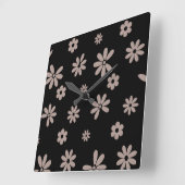 Bloemen en benzine 14 vierkante klok (Hoek)