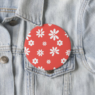 Bloemen en benzine 1 ronde button 4,0 cm