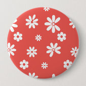 Bloemen en benzine 1 ronde button 4,0 cm (Voorkant)