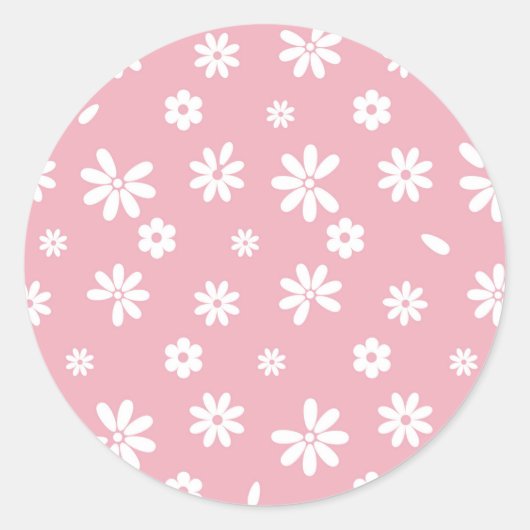 Bloemen en benzine 3 ronde sticker (Voorkant)