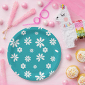 Bloemen en benzine 5 papieren bordje (Feest)