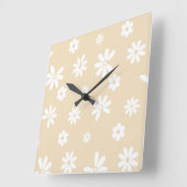 Bloemen en benzine 7 vierkante klok (Hoek)