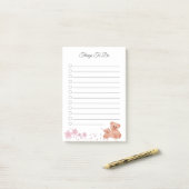 Bloemen en beren Dingen om te doen Notities Post-it® Notes (Op bureau)