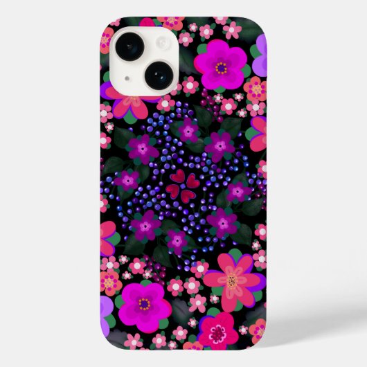 Bloemen en Berries schitterend Case-Mate iPhone Case (Achterkant)