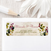 Bloemen en bessen Adresetiketten Etiket (Insitu)