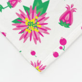 Bloemen en bessen fleece deken (Hoek)