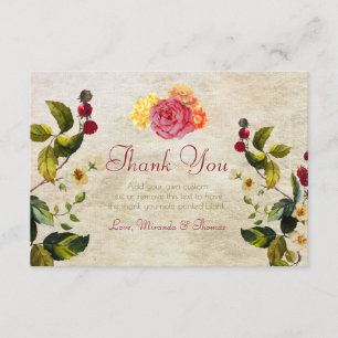 Bloemen en bessen Hartelijk dank Bedankkaart