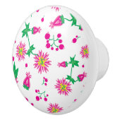 Bloemen en bessen keramische knop (Rechts)