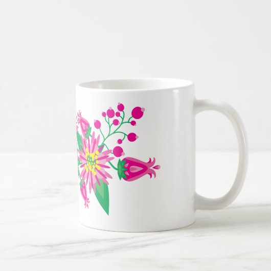 Bloemen en bessen koffiemok (Rechts)