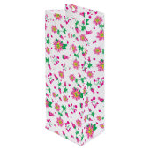 Bloemen en bessen wijn cadeautas (Achterkant Gekanteld)