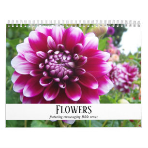 Bloemen en Bijbelversen stimuleren Kalender
