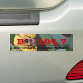 bloemen en bijen 026, B 104.7, ______________.. Bumpersticker (Op auto)