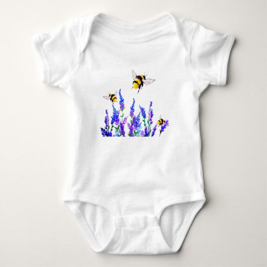 Bloemen en Bijen Baby Bodysuit (Voorkant)