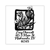 Bloemen en bijen Bestuivers Tuin Rubberstempel (Afrduk)