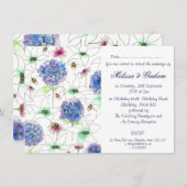 Bloemen en Bijen Bloementuin Huwelijksuitnodiging Kaart (Voorkant / Achterkant)