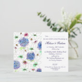 Bloemen en Bijen Bloementuin Huwelijksuitnodiging Kaart (Staand voorkant)