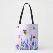 Bloemen en bijen Canvas tas Spring (Voorkant)