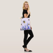 Bloemen en bijen Canvas tas Spring (Op model)