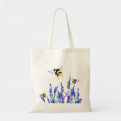 Bloemen en bijen Canvas tas Spring (Voorkant)