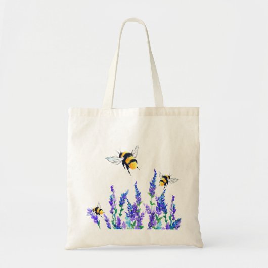 Bloemen en bijen Canvas tas Spring (Voorkant)