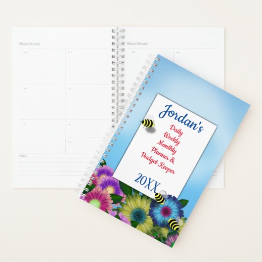 Bloemen en Bijen Dagelijks Budget Planner (Display)