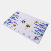 Bloemen en bijen Deurmat - Welkom (Schuin)