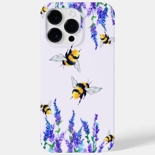 Bloemen en bijen die lente vliegen Case-Mate iPhone case (Achterkant)