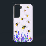 Bloemen en bijen die vliegen met Samsung Galaxy Ho Samsung Galaxy Hoesje<br><div class="desc">Mooie lentevloeren en bijen die vliegen - Natuur zoete honingbijen tekenen - Kies / voeg je favoriete tekst / kleur toe - maak je unieke cadeau - vergroot en verplaats of verwijder elementen / afbeelding met aanpassingsgereedschap! - Tekening en ontwerp door MIGNED. Je kunt ook mijn design overdragen naar meer...</div>