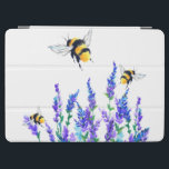 Bloemen en Bijen iPad Luchtdekking iPad Air Cover<br><div class="desc">iPad Covers met mooie lentebloemen en bijen vliegen - Tekenen Natuur Sweet Honey Bee - Kies / Voeg je favoriete tekst / kleur toe - Maak je unieke iPad Cases Gift - Formaat wijzigen en verplaatsen of verwijderen en toevoegen met aanpassingstool! - Tekenen en ontwerpen door MIGNED. Je kunt mijn...</div>