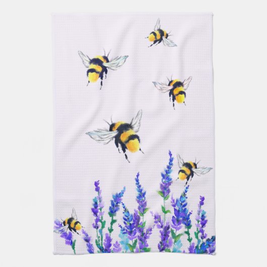 Bloemen en Bijen Kitchen Towel Spring Theedoek (Verticaal)