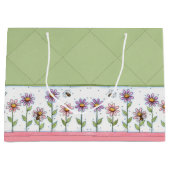 Bloemen en bijen large cadeautasje (Voorkant)