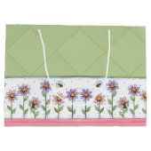 Bloemen en bijen large cadeautasje (Achterkant)