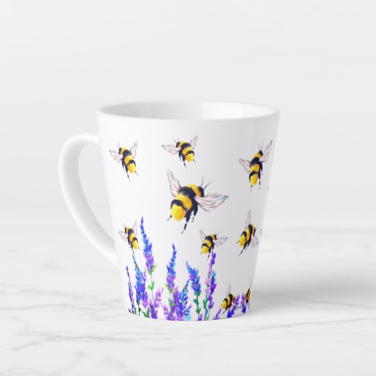 Bloemen en Bijen Latte Mok (Linkerhoek)
