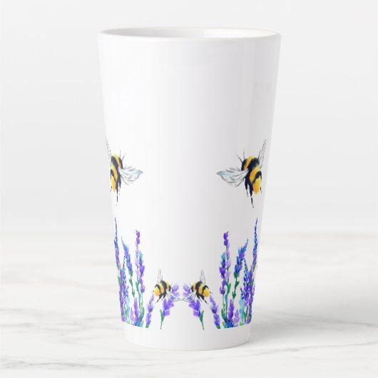 Bloemen en Bijen Latte Mok (Voorkant)
