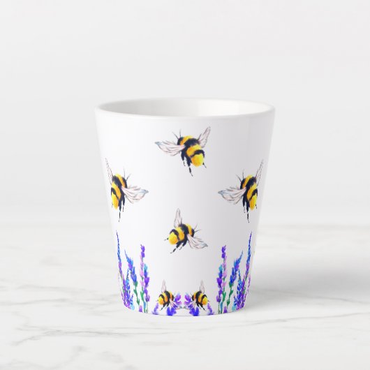 Bloemen en bijen Latte Mok Spring Joy (Voorkant)
