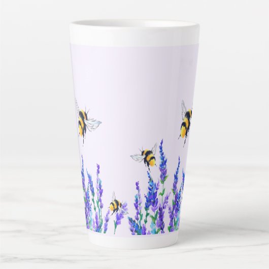 Bloemen en bijen Latte Mok Spring Joy (Voorkant)