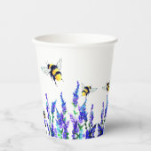 Bloemen en bijen papieren bekers (Voorkant)