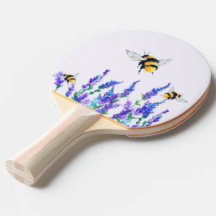 Bloemen en bijen Ping Pong Paddle Tafeltennisbatje