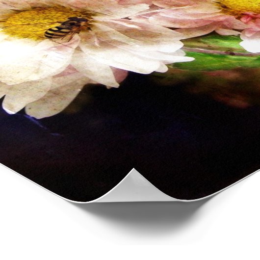 Bloemen en bijen poster (Hoek)