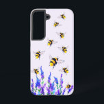 Bloemen en bijen Samsung Galaxy Hoesje<br><div class="desc">Samsung Galaxy-Hoesjes met prachtige lentebloemen en bijen vliegen - Tekening Natuur Sweet Honey Bee - of Kies / Voeg uw favoriete tekst / kleur toe - Maak uw unieke Samsung of iPhone-hoesjes cadeau - Formaat wijzigen en verplaatsen of verwijderen en onderdelen / afbeelding toevoegen met ! - Tekenen en ontwerpen...</div>