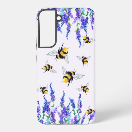 Bloemen en bijen Samsung Galaxy Hoesjes Hoesje (Achterkant)
