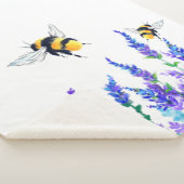 Bloemen en bijen Sherpa Blanket Deken (3/4)