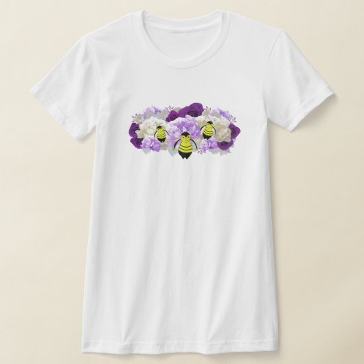 Bloemen en bijen T-shirt (Laagn)